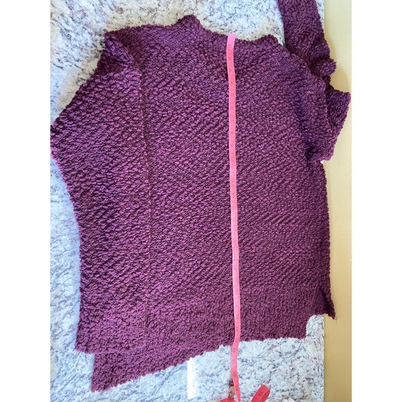 Andre By Unit Womens Sweater Small Burgundy Popcorn Knit Soft Cozy Cabincore - Picture 7 of 8